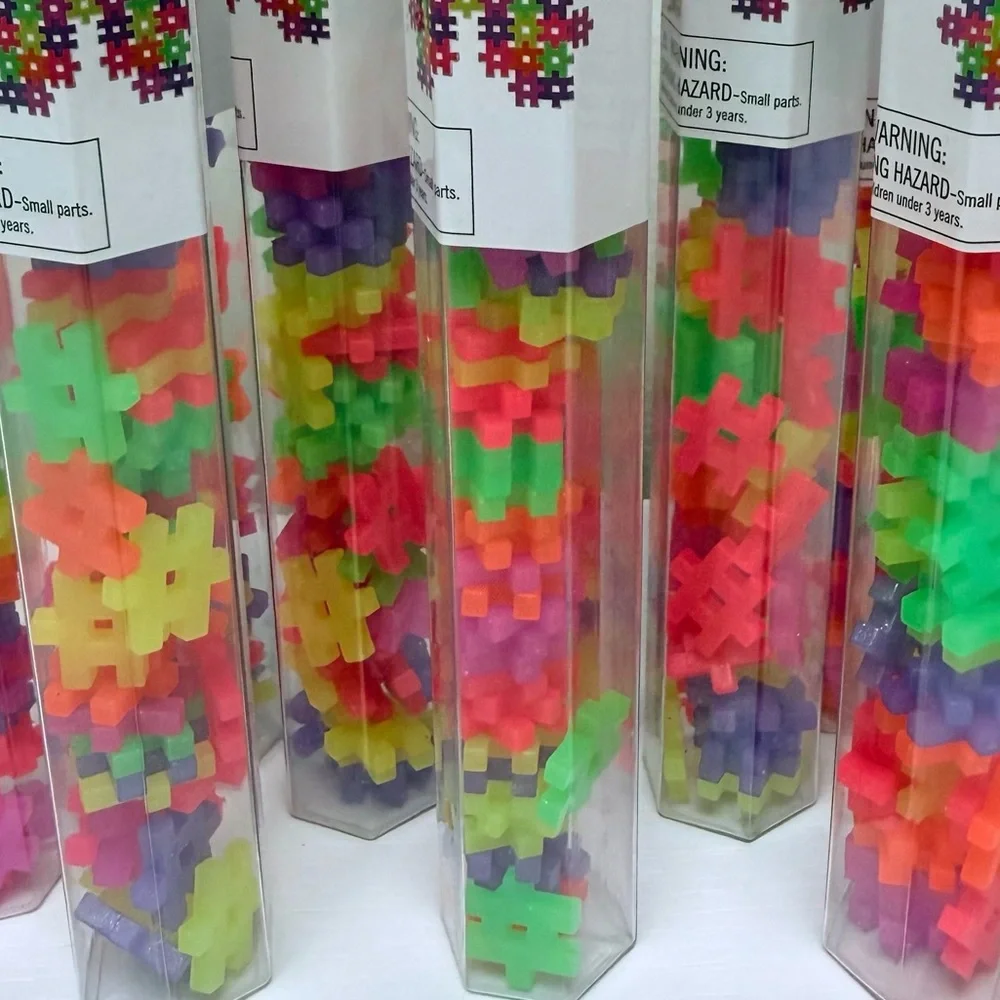 New Set of 10 Target Building Blocks neon colors, Bullseye playground, Hashtag